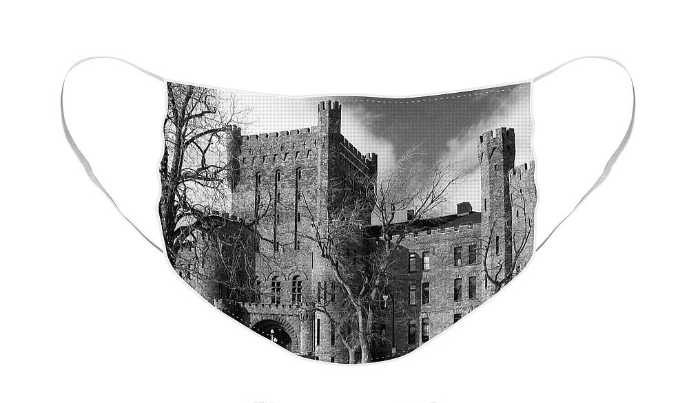 Armory Face Mask featuring the photograph Connecticut Street Armory 3997b by Guy Whiteley