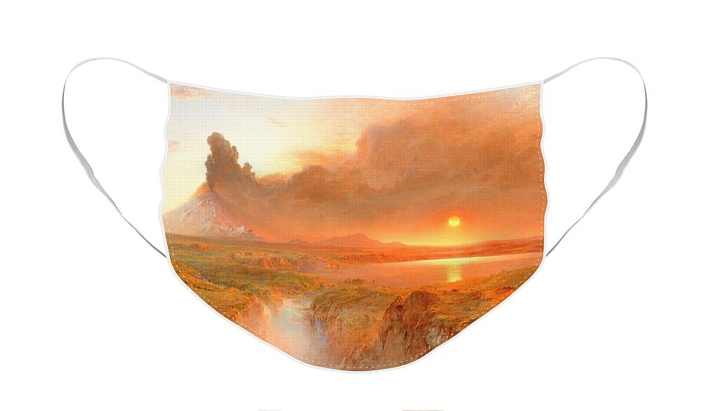 Cotopaxi Face Mask featuring the painting Cotopaxi by Frederic Edwin Church