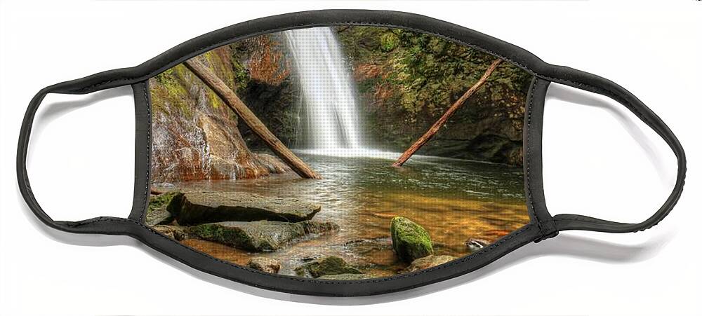 Courthouse Falls Face Mask featuring the photograph Courthouse Falls by Carol Montoya
