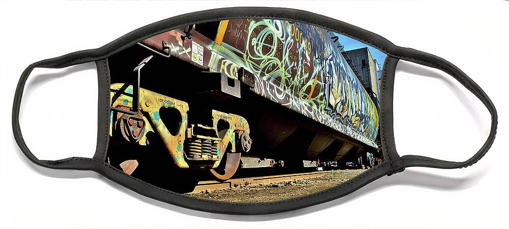 Trains Face Mask featuring the photograph Crazy Train by Susie Loechler