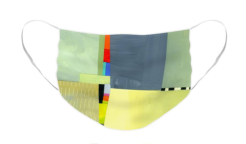 Abstract Art Face Mask featuring the painting Crevice or Cravat by Jane Davies