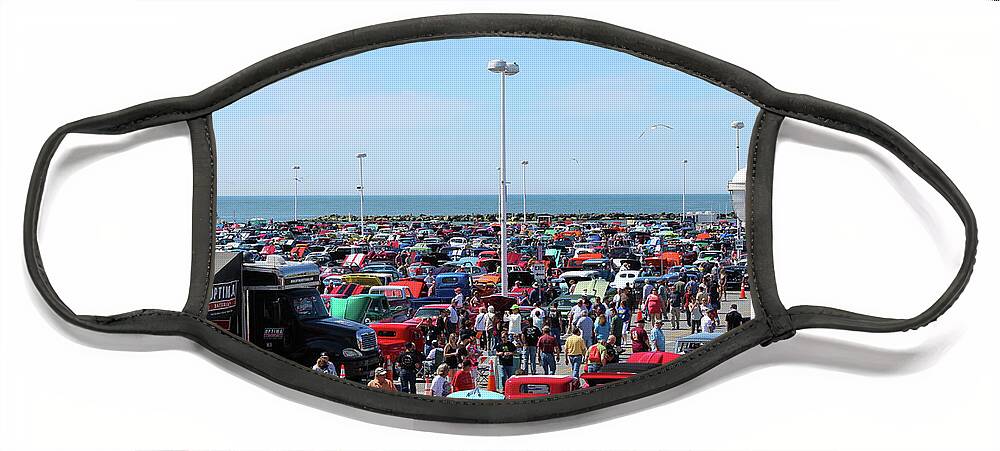 Cruisers Face Mask featuring the photograph Cruisin OC 2016 at Hugh T Cropper Inlet Parking Lot by Robert Banach