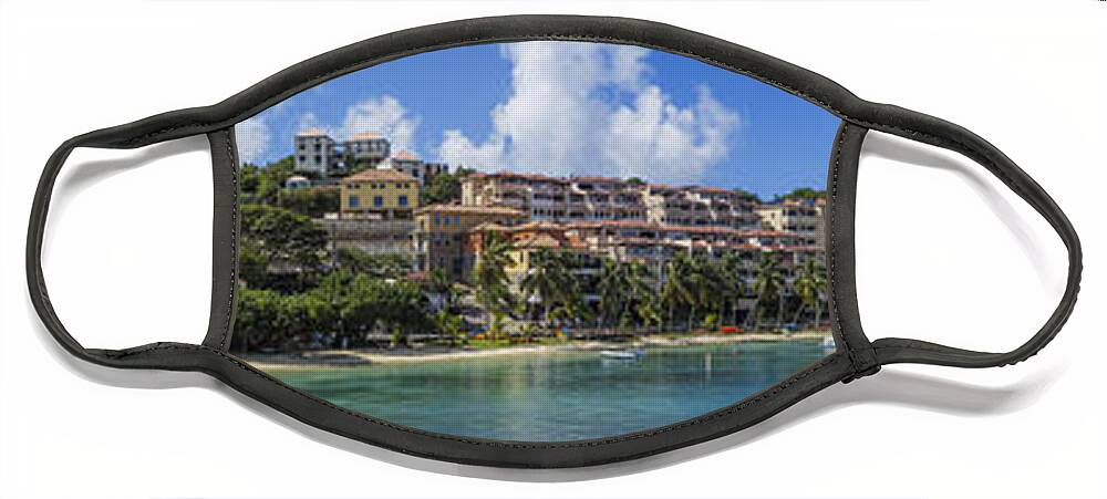 3scape Face Mask featuring the photograph Cruz Bay, St. John by Adam Romanowicz