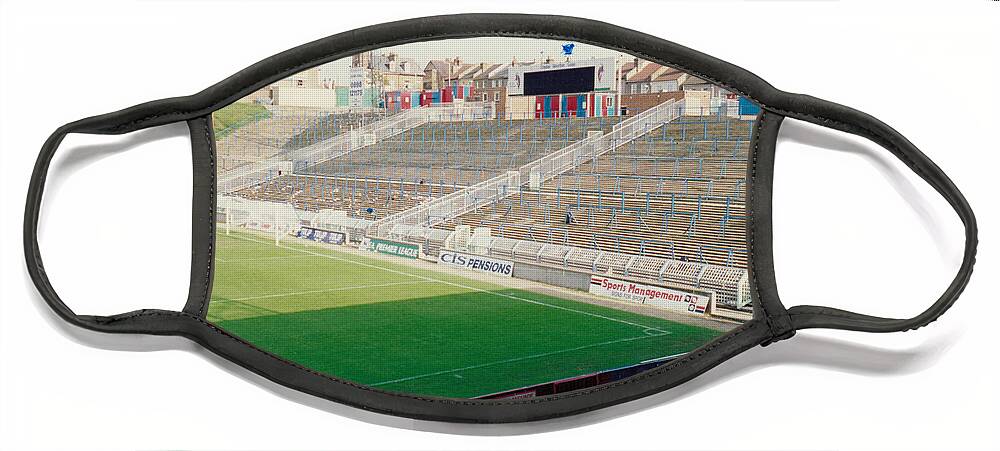Crystal Palace Face Mask featuring the photograph Crystal Palace - Selhurst Park - South Stand Holmesdale Road 1 - September 1992 by Legendary Football Grounds