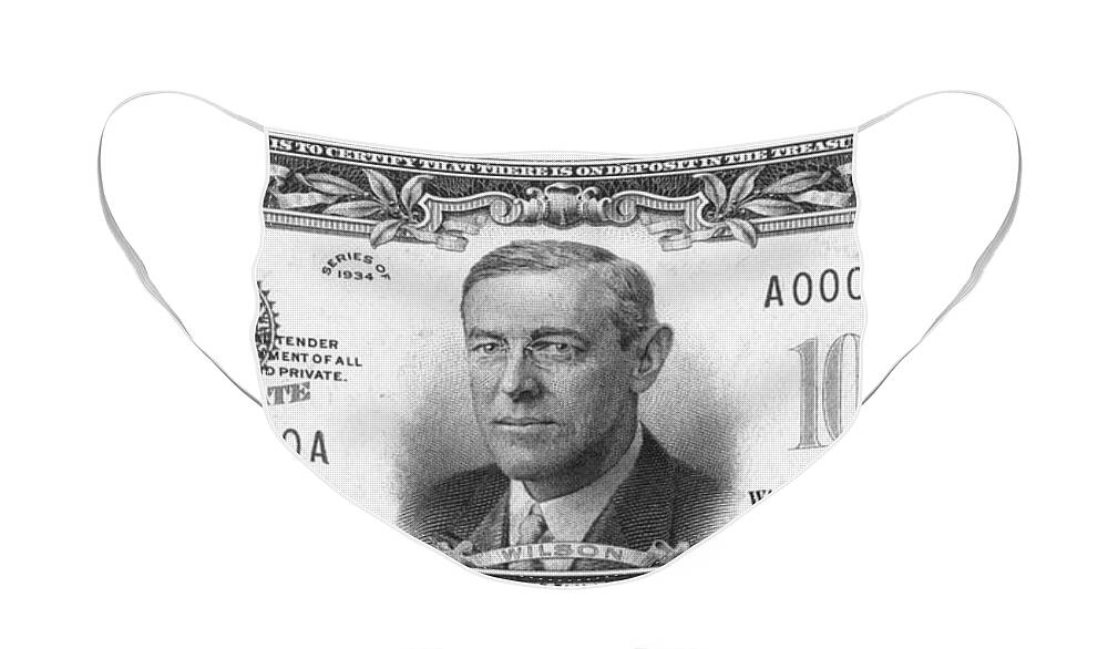 100 Face Mask featuring the photograph 100,000 Dollar Bill #100000 by Granger