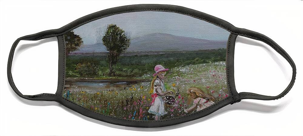 Impressionist Face Mask featuring the painting Delights of Spring - LMJ by Ruth Kamenev