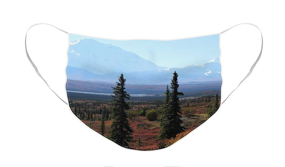Denali Face Mask featuring the photograph Denali From Near Wonder Lake by Steve Wolfe