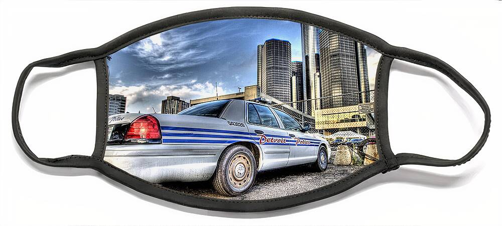 Detroit Police Face Mask featuring the photograph Detroit Police by Nicholas Grunas