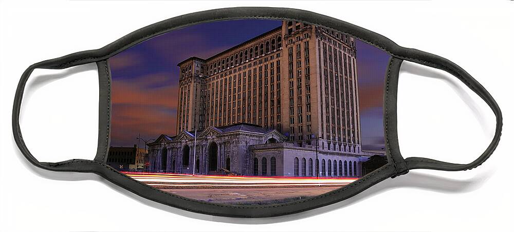 Detroit Face Mask featuring the photograph Detroit's Abandoned Michigan Central Station by Gordon Dean II