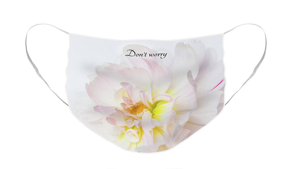 Dahlia Face Mask featuring the photograph Don't Worry Square by Mary Jo Allen