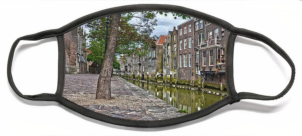 Dordrecht Face Mask featuring the photograph Dordrecht Behind The Church by Frans Blok