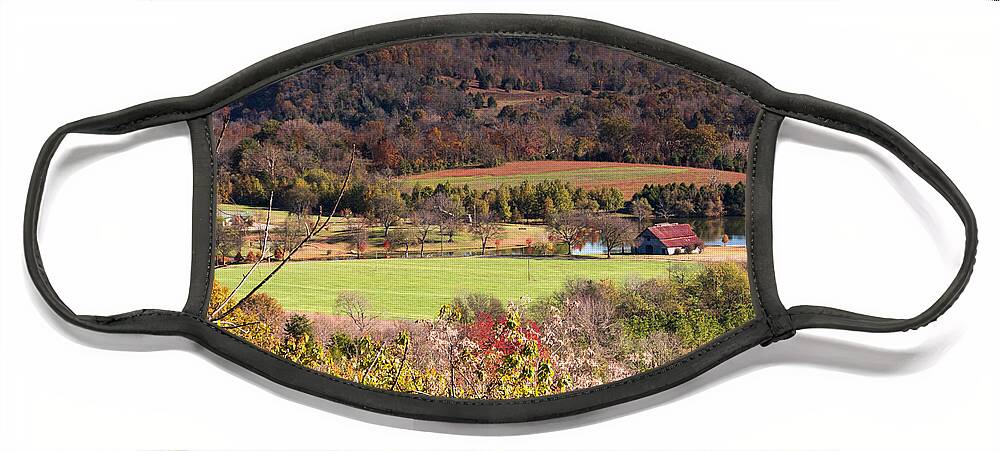 Landscape Face Mask featuring the photograph Down In The Valley - Natchez Trace by Debra Martz