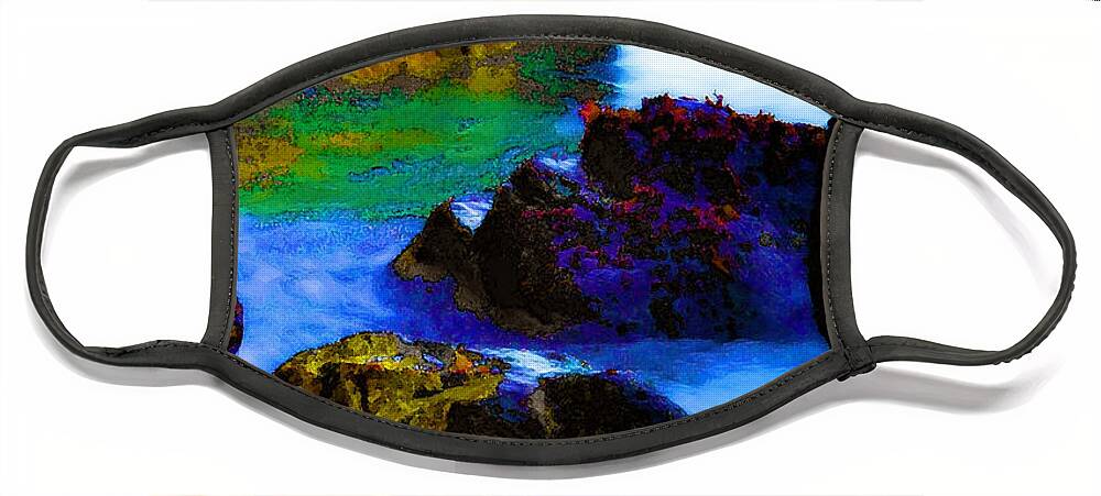Digital Artwork Face Mask featuring the digital art Down To The Sea by Donna Blackhall