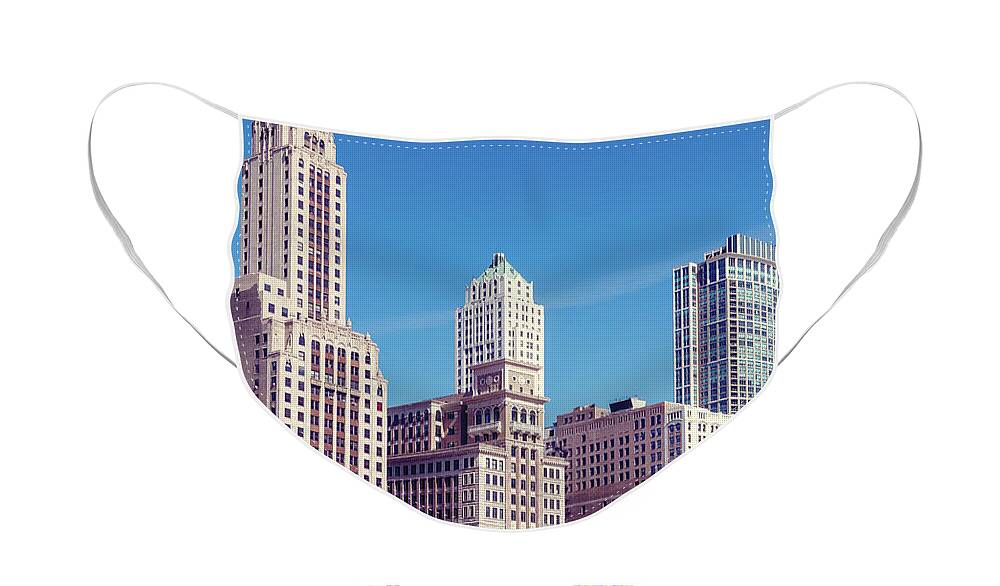 Chicago Face Mask featuring the photograph Downtown Chicago by Melanie Alexandra Price