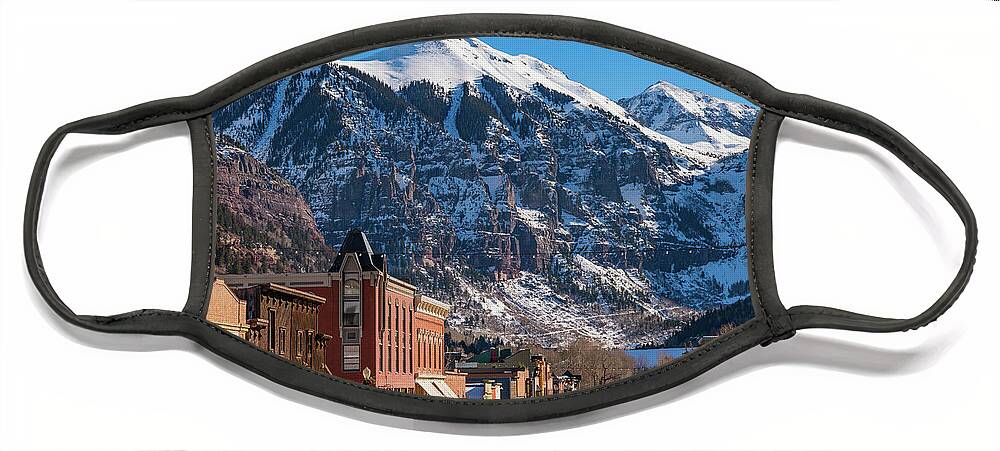 Colorado Face Mask featuring the photograph Downtown Telluride by Darren White
