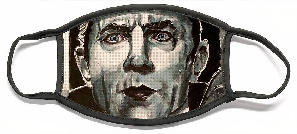 Dracula Face Mask featuring the painting Dracula by Joel Tesch