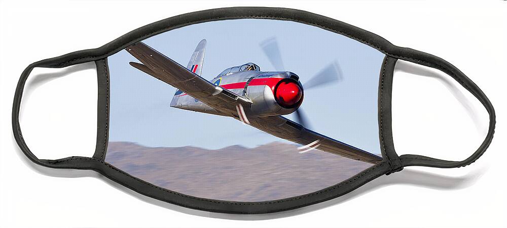 Aviation Face Mask featuring the photograph Dreadnought in the Valley by Rick Pisio