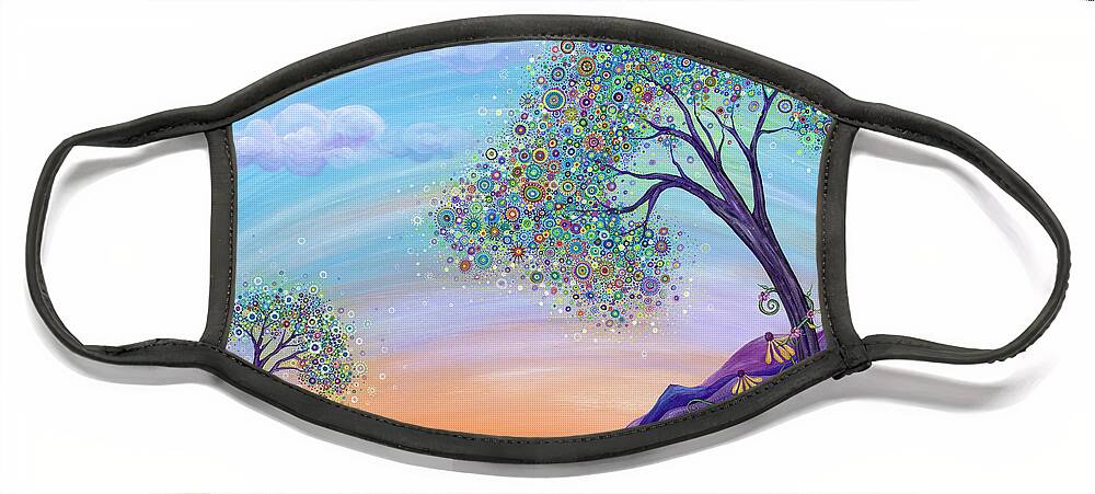 Landscape Painting Face Mask featuring the painting Dream Big by Tanielle Childers
