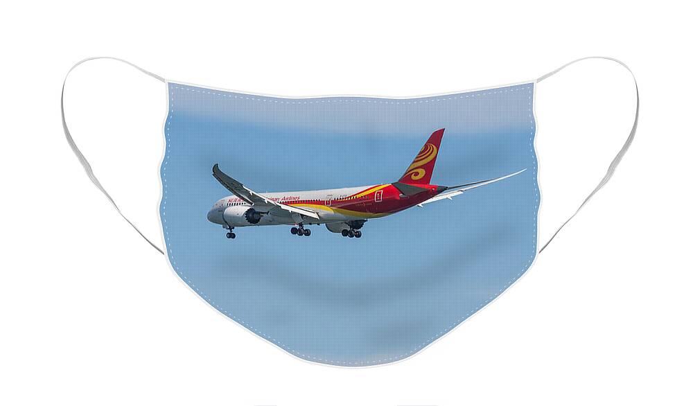 Airplane Face Mask featuring the photograph Dreamliner by Brian MacLean