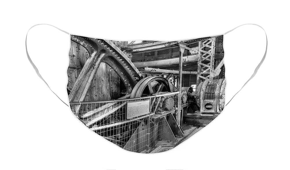 Yankee Face Mask featuring the photograph Dredge Machinery by Richard J Cassato