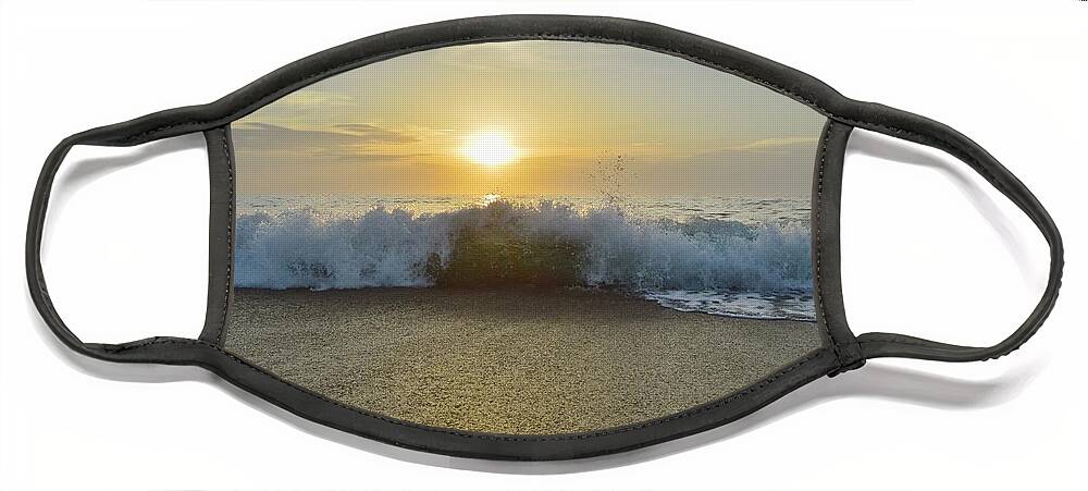 Obx Sunrise Face Mask featuring the photograph Duck Sunrise by Barbara Ann Bell