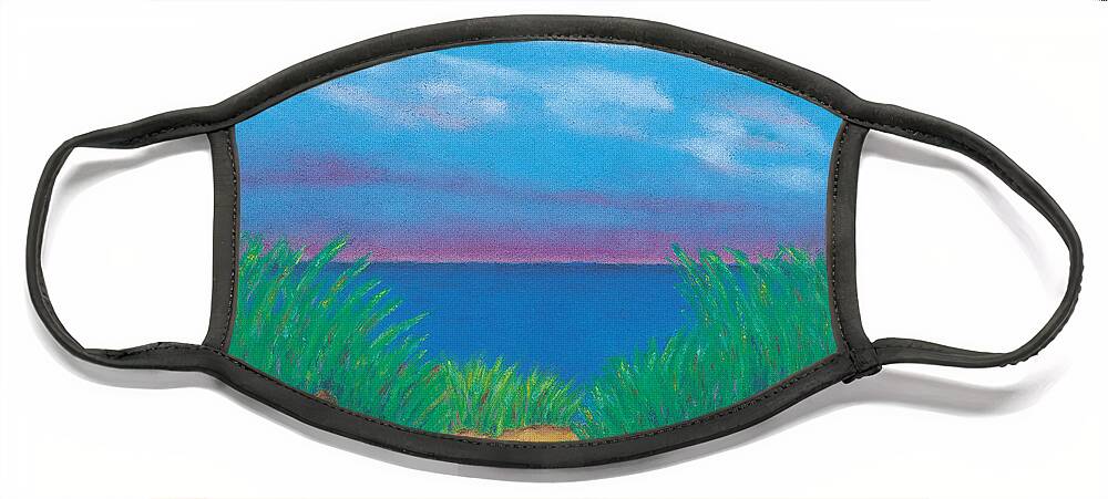 Provincetown Face Mask featuring the pastel Dunes at Dawn by Anne Katzeff