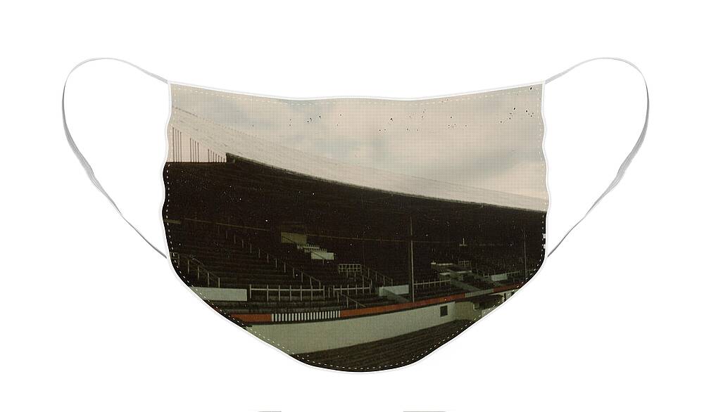  Face Mask featuring the photograph Dunfermline Athletic - East End Park - Main Stand 1 - 1980s by Legendary Football Grounds
