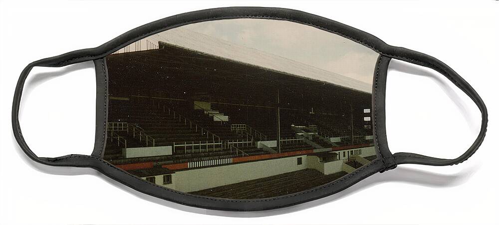 Face Mask featuring the photograph Dunfermline Athletic - East End Park - Main Stand 1 - 1980s by Legendary Football Grounds