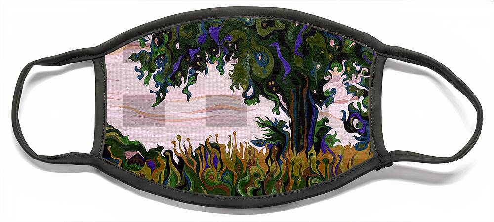 Tree Face Mask featuring the painting Dusky Yielding FilaTree by Amy Ferrari