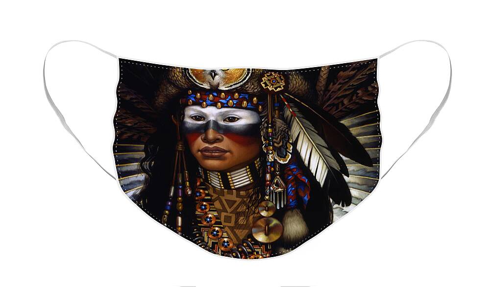 Indian Face Mask featuring the painting Eagle Claw by Jane Whiting Chrzanoska