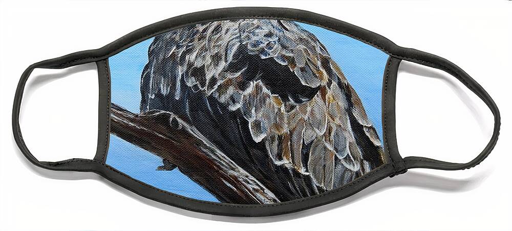 Eagle Face Mask featuring the painting Eagle Eye by Marilyn McNish