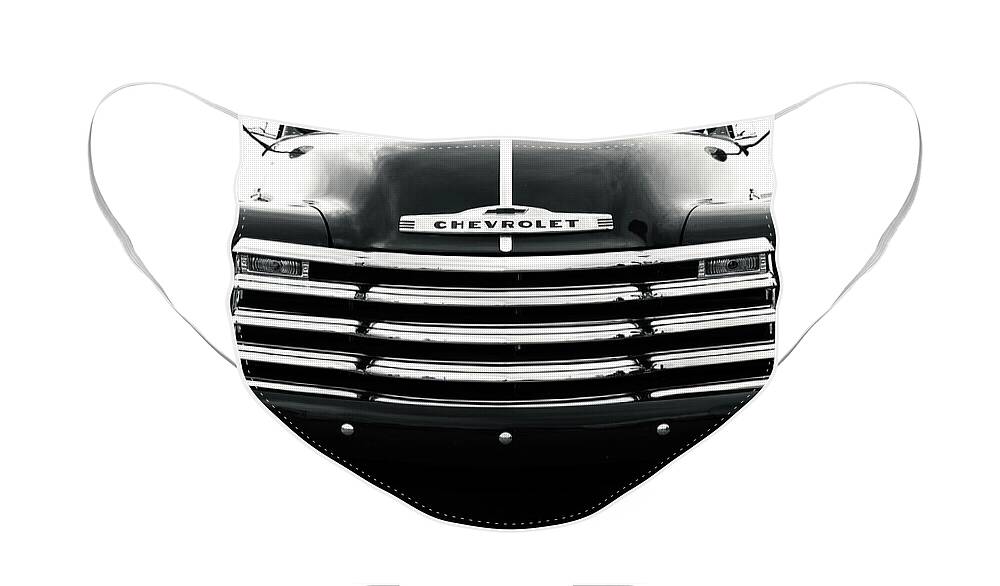 Advance Design Face Mask featuring the photograph Early 1950s Chevy Work Truck by Jon Woodhams
