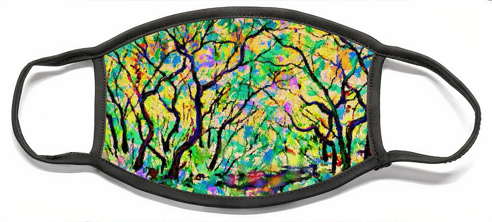 Natalie Holland Art Face Mask featuring the painting Early Spring by Natalie Holland