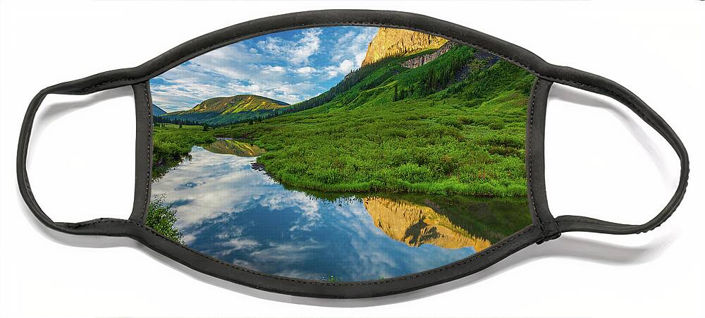 Sky Face Mask featuring the photograph East River Reflections by Darren White