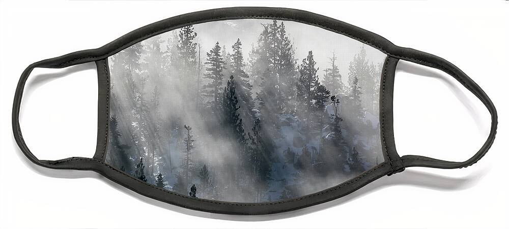 Clouds Face Mask featuring the photograph East Shore Inversion, Lake Tahoe by Martin Gollery