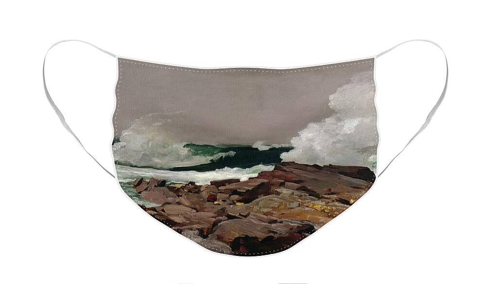 Winslow Homer Face Mask featuring the painting Eastern Point by Winslow Homer