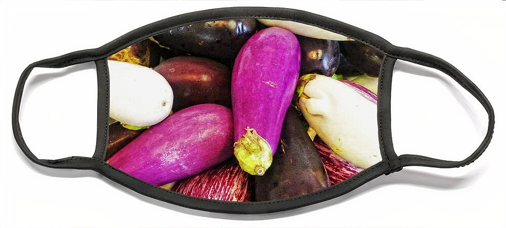 Eggplants Face Mask featuring the photograph Eggplant Medley by Dee Flouton