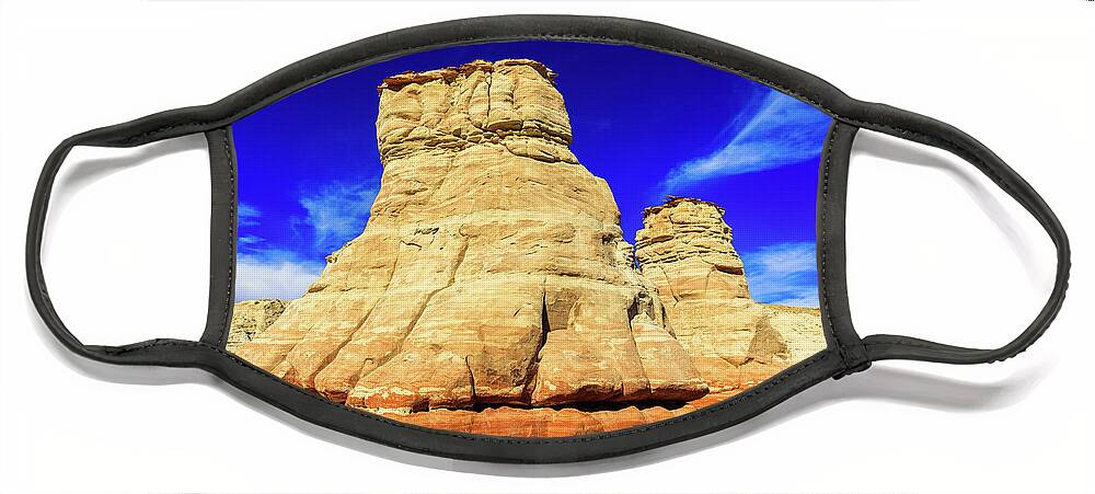 Arizona Face Mask featuring the photograph Elephat Feet Sandstone by Raul Rodriguez