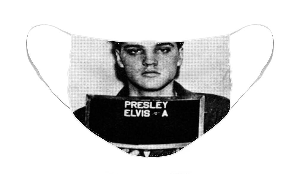 Elvis Presley Face Mask featuring the painting Elvis Presley Mug Shot Vertical 1 by Tony Rubino