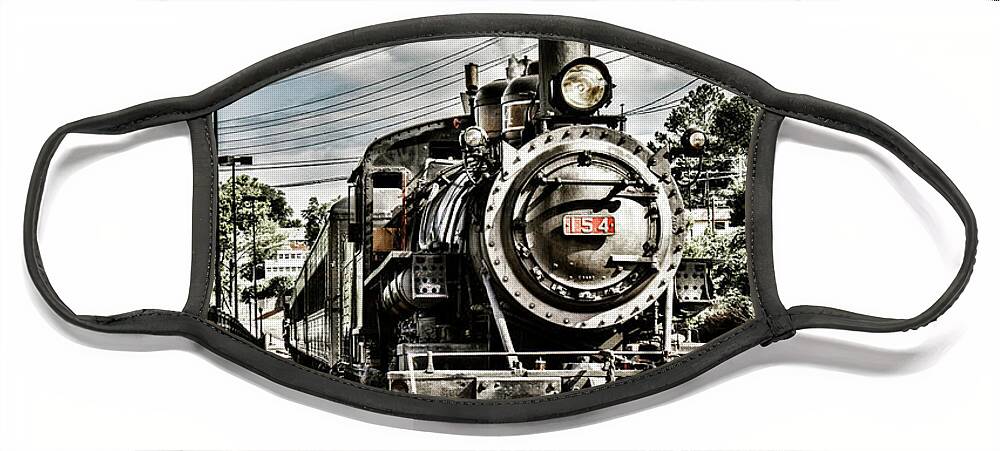 Sharon Popek Face Mask featuring the photograph Engine 154 by Sharon Popek
