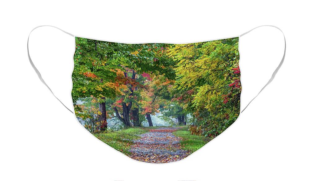 Erie Canal Face Mask featuring the photograph Erie Canal in Fall by Phil Spitze