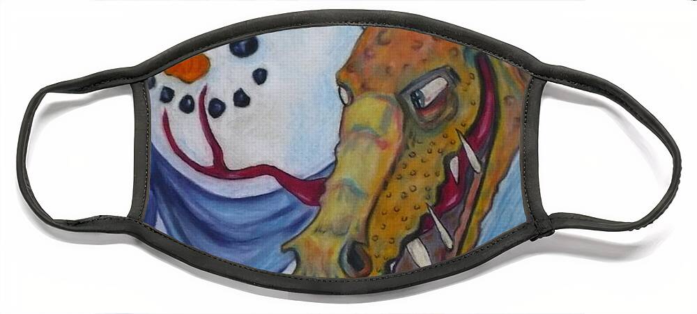 Dragon Face Mask featuring the painting Ever Have One Of Those Days by Todd Peterson