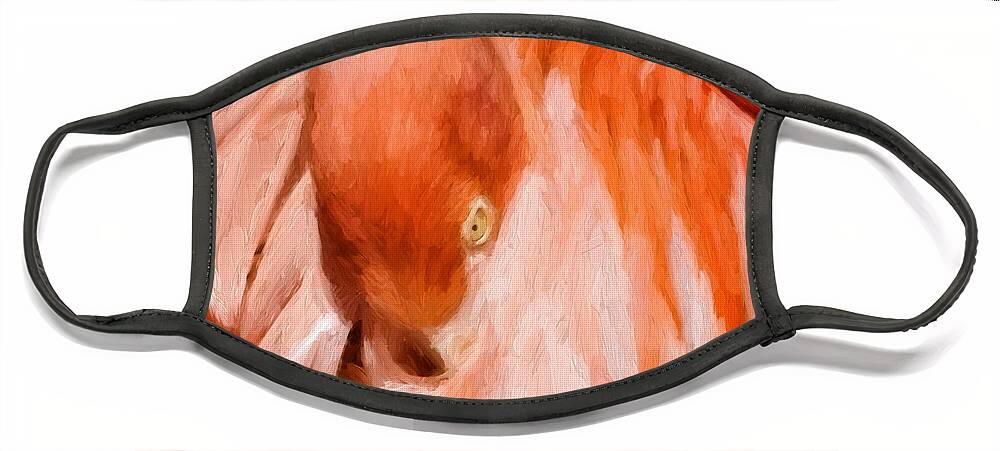 Africa Face Mask featuring the photograph Eye of A Flamingo by Lana Trussell