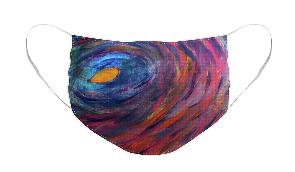 Hurricane Face Mask featuring the painting Eye Of The Hurricane by Robyn King