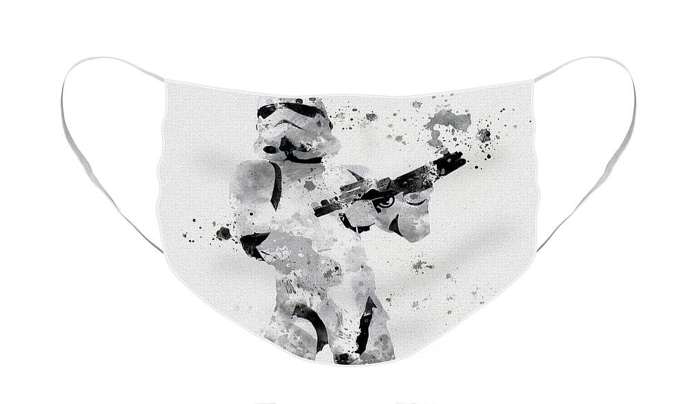 Star Wars Face Mask featuring the mixed media Faceless Enforcer by My Inspiration