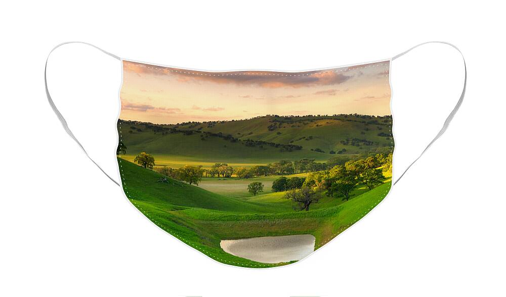 Landscape Face Mask featuring the photograph Fading Light At Round Valley by Marc Crumpler