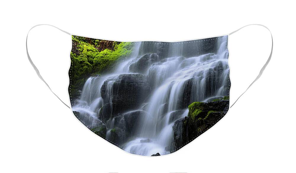 Falls Face Mask featuring the photograph Falls by Chad Dutson