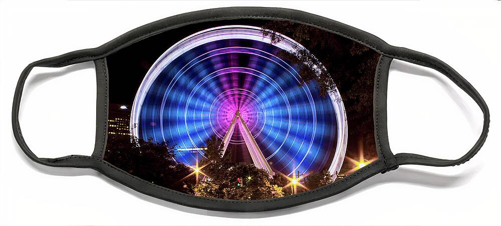 Ferris Wheel Face Mask featuring the photograph Ferris Wheel at Centennial Park 2 by Kenny Thomas