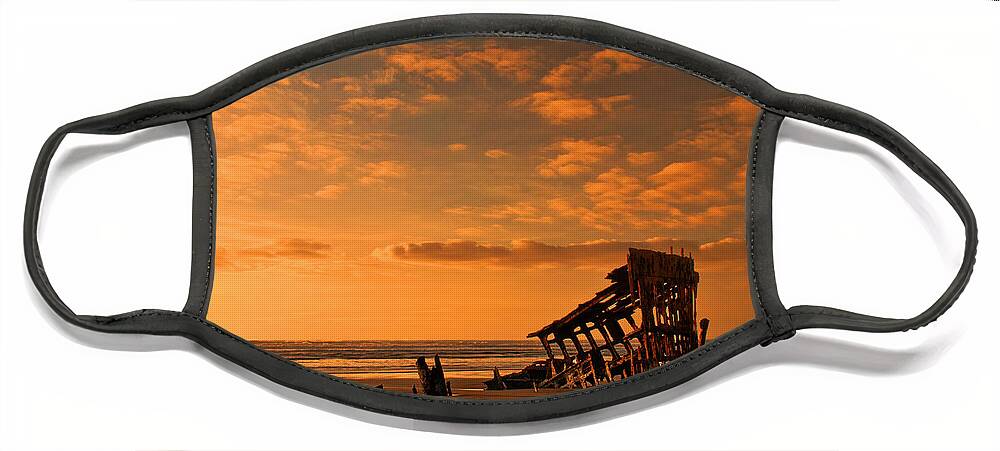 Peter Iredale Face Mask featuring the photograph Final Resting Place by Dan Mihai