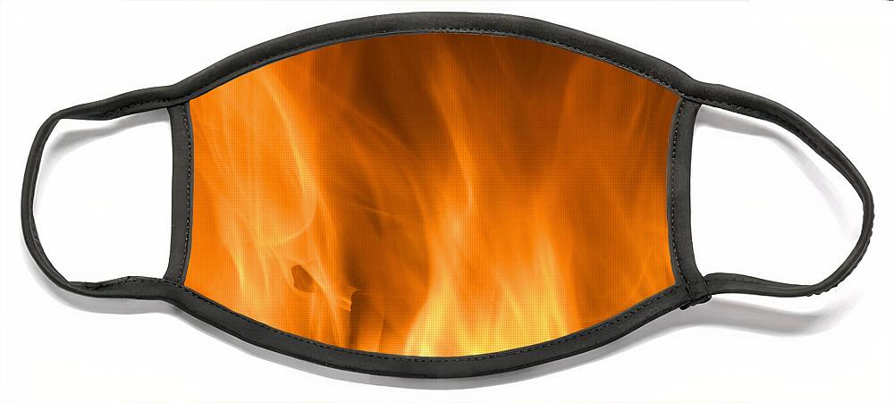 Fire Background Face Mask featuring the photograph Fire flames background by Michalakis Ppalis
